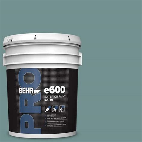 Behr Pro 5 Gal Ppu12 03 Dragonfly Satin Exterior Paint Pr64305 The