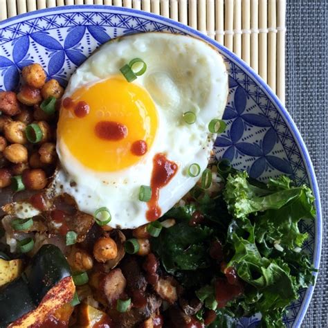 Harvest Vegetable Rice Bowls With A Fried Egg