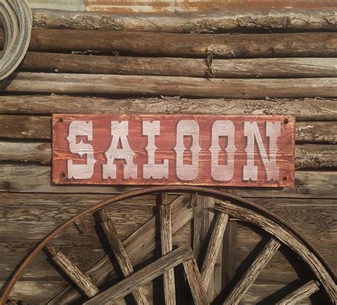 Saloonrusticwesterncabinwood Signbeerdrinkingman Etsy Saloon