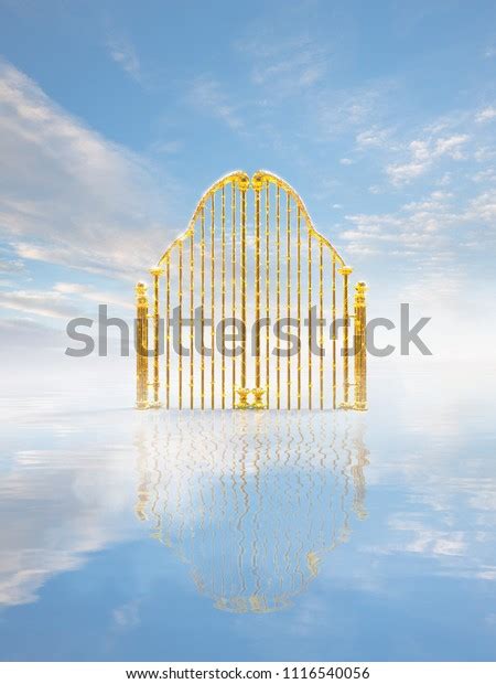 Heavens Gate Made Gold On Bright Stock Illustration 1116540056