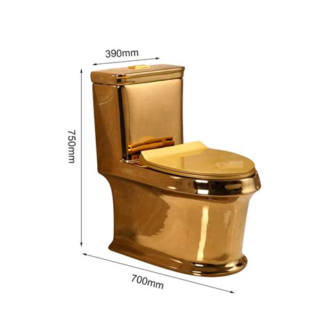 Chinese One Piece Toilet Cadia Luxury Bathroom Golden Water Close Wc