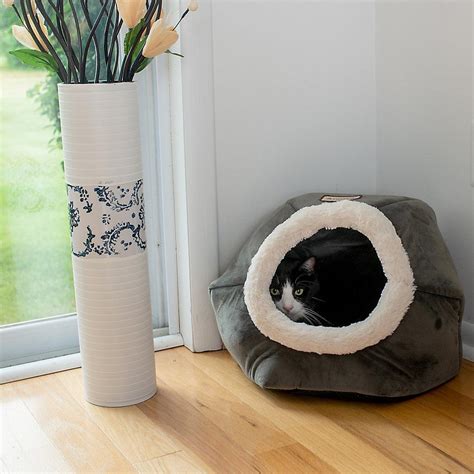 Armarkat Covered Beds Grey Cave Shape Covered Cat Bed Cat — Sloven