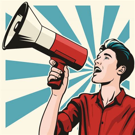 Shouting Megaphone Illustrations Royalty Free Vector Graphics And Clip