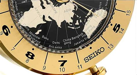 Seiko Qhg106glh World Time Clock The Clock Depot
