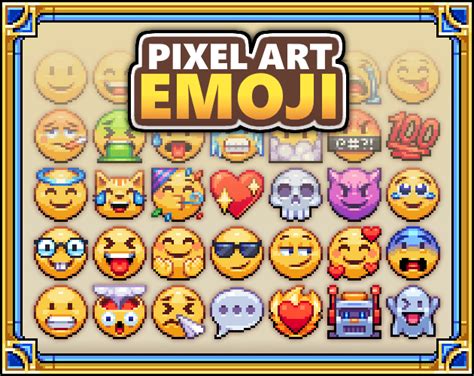 Pixel Art Emoji Pack By Reff Pixels