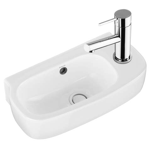 Fowler White Regent Mini Wall Basin With 1 Tap Hole Bunnings Warehouse