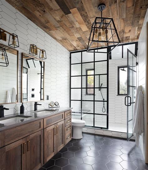 116 Rustic And Farmhouse Bathroom Ideas With Shower In