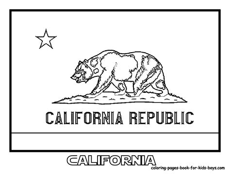 California State Flag Coloring Page Printable Printable Word Searches