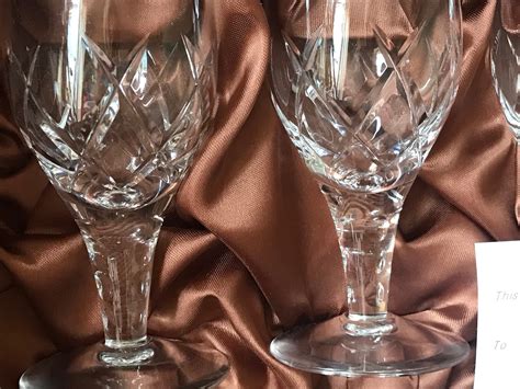 Beautiful Set Of Six Vintage Small Stuart Crystal Cut Glass Port Goblet Glasses