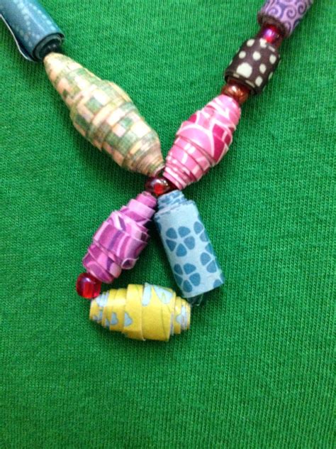 Paper Bead Necklaces Paper Beads Necklace Paper Beads Beaded Necklace