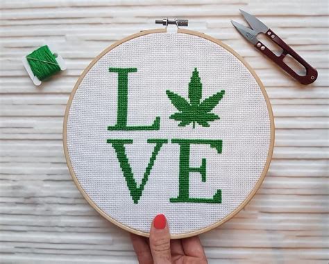 Stoner Cross Stitch Patterns Art Collectibles Less Bitchin More