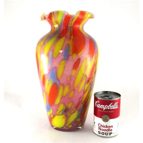 Vintage Hand Blown Multi Colored Glass Vase By Lavorazione Arte Murano Chairish
