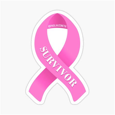 Breast Cancer Awareness Survivor Ribbon Sticker For Sale By