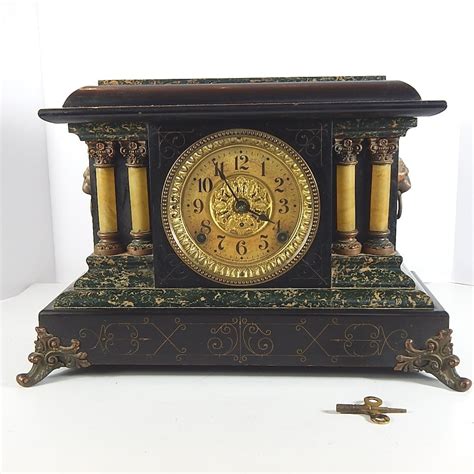 1880 Seth Thomas Adamantine Mantel Clock Ebth