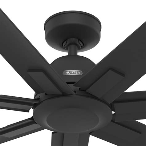 Hunter Downtown 60 In Matte Black Indoor Outdoor Ceiling Fan Wall Mounted With Remote 7 Blade