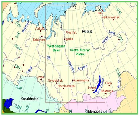 Ob River Russia Map