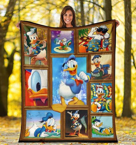 Donald Duck Fleece Blanket Funny Disney Fan T Idea Etsy