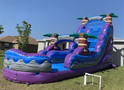 Tropical Rush Water Slide Bounce House Rental King Of Bounce Houses