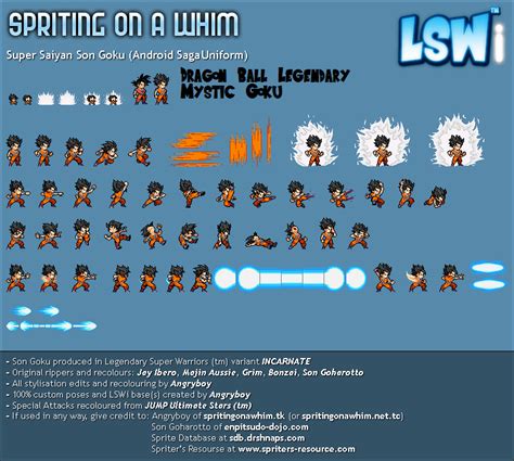 Goku ssjb damage sprites : Mystic Goku LSWi Sprites by RintoHedgehog on DeviantArt