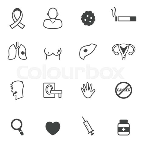 Cancer Icons Stock Vector Colourbox