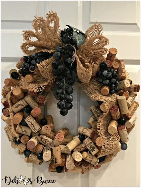 Wine Cork Wreath Diy Tutorial Debbees Buzz