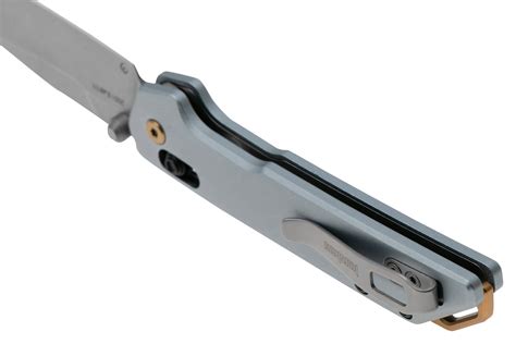 Kershaw Mini Iridium 2051 DuraLock, Stonewashed D2, Ice Blue Aluminum