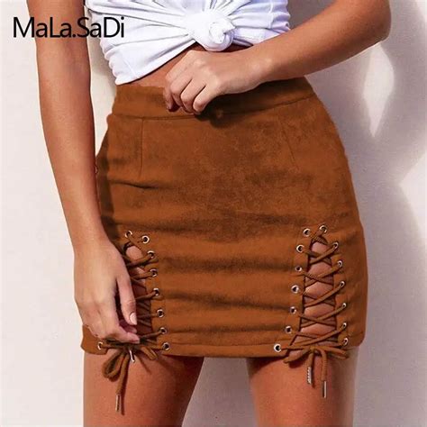 Sex Women Pencil Skirt 2018 Fashion High Waist Bandage Mini Skirts