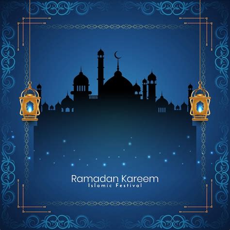 Fundo De Saudação Do Festival Islâmico Cultural Ramadan Kareem Vetor