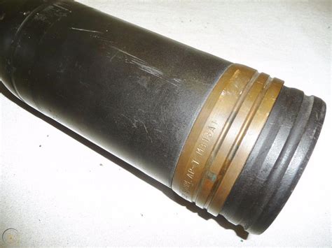 90mm Artillery Shell Us Army Or Navy Projectile Heavy Black Brass