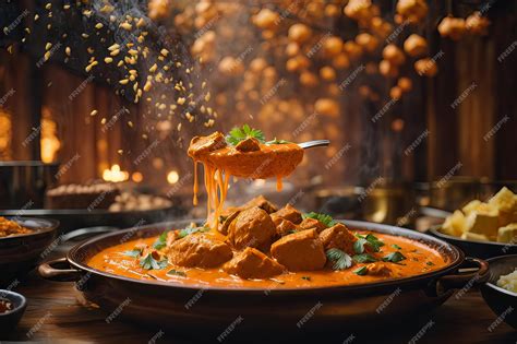 Premium AI Image | Sensory Symphony Butter Chicken Reverie