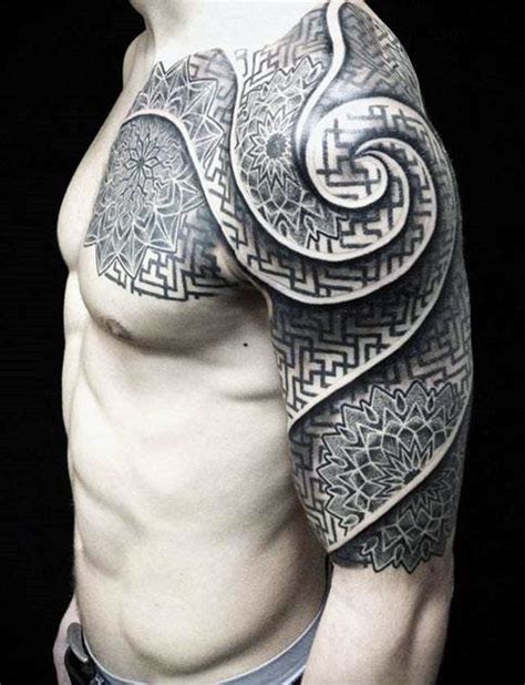 Geometric Tattoo Shoulder Ideas Flawssy