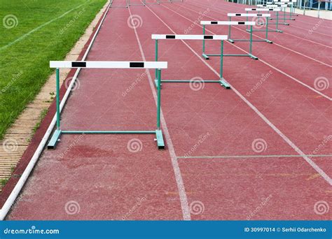 Straight Lanes Of Running Track Stock Photo Image Of Path Racecourse