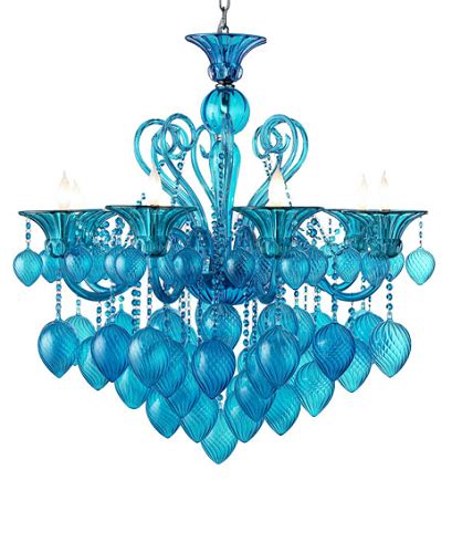 Cyan Designs Aqua Bella Vetro 8 Light 1 Tier Chandelier Blue 04618 From