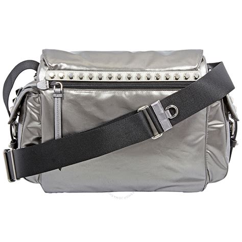 Crafted in italy with great care, this name brand prada shoulder bag shows the innovation of the company. Prada Nylon Medium Crossbody Bag- Iron Grey/Black - Prada ...