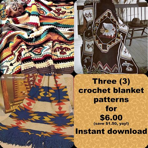 Indian Crochet And Knit Blanket Patterns Three 3 Afghan