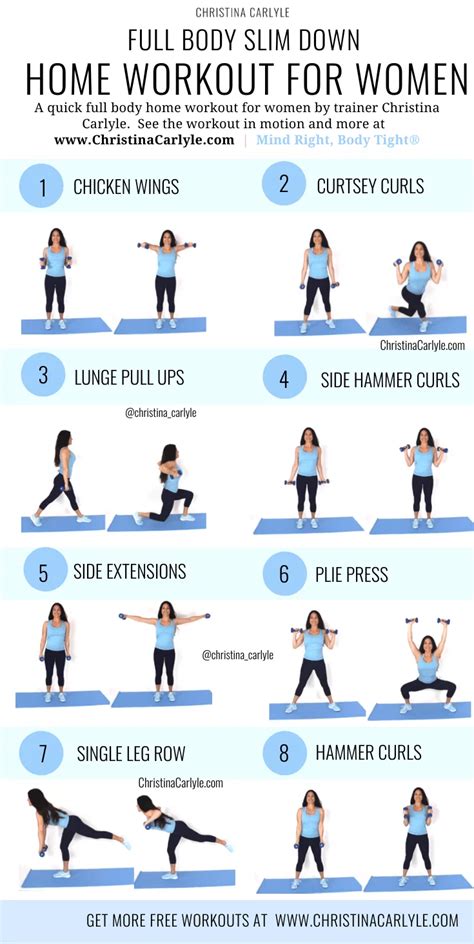 Fat Burning Home Workout For Women Christina Carlyle
