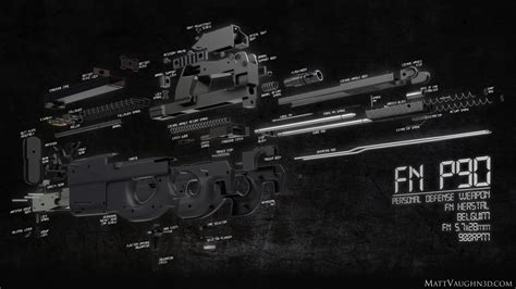 Artstation P90 Exploded View
