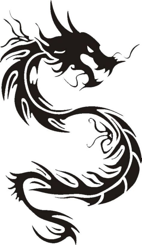 Tribal Dragon Tattoo Clipart Best