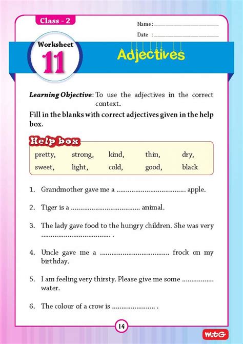 These worksheets for grade 2 are illustrative and simple, taking just 10 minutes of time to be completed. 51 English Grammar Worksheets - Class 2 (Instant ...