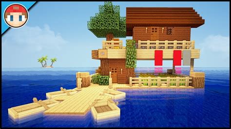 10+ cool minecraft houses or mansions with awesome builds and features. Minecraft: How to Build a Starter Survival House on Water ...