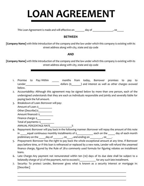 For s&p agreements / afls: 45+ Loan Agreement Templates & Samples (Write Perfect ...