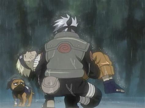 Kakashi Picking Naruto After The Fight Image Taken From Naruto Chaos
