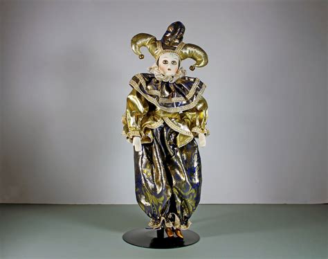 Harlequin Porcelain Doll Jester Doll Mardi Gras Doll 16 Inches Tall