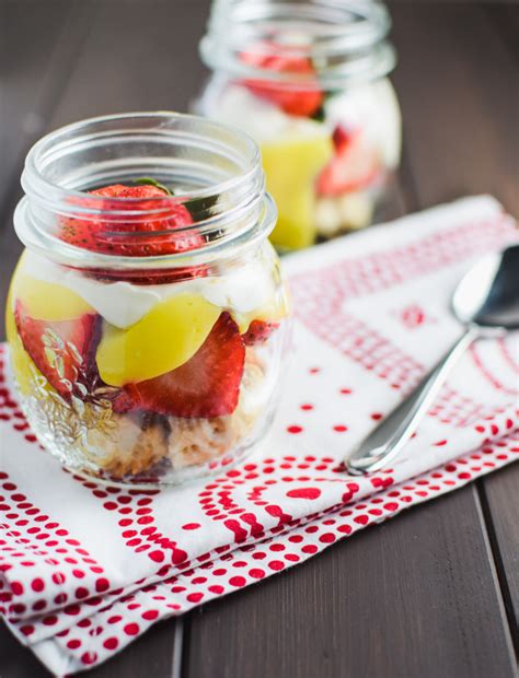 When we put on a picnic, sometimes we want to finish it off with a dessert that's just impressive as one we'd pull out at the classiest dinner party. Mason Jar Strawberry Shortcakes with Lemon Curd
