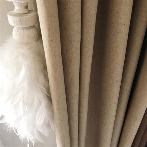 Natural Beige Washed Linen Curtain Panel Various Colors 64 84 Etsy