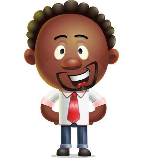 Cute African American Man Cartoon 3d Vector Character Aka Jeffrey
