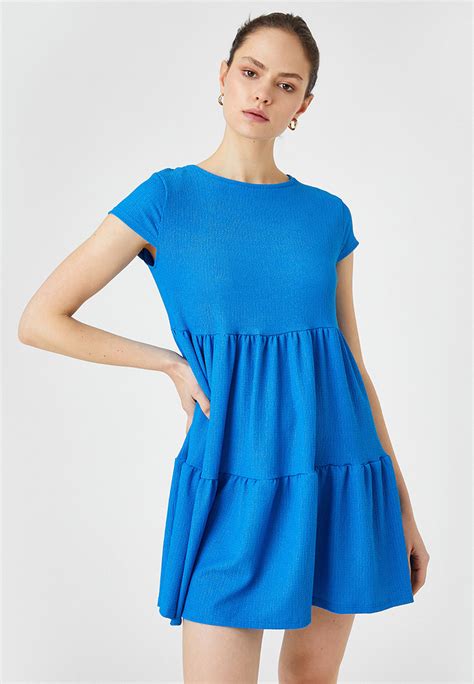 Платье Koton цвет синий Rtlacr105301 — купить в интернет магазине Lamoda