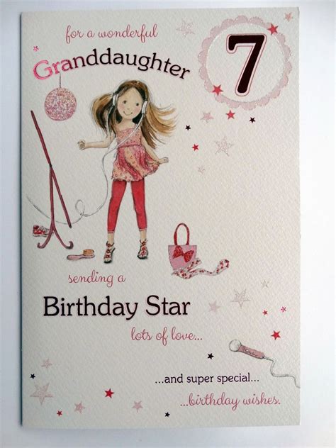 Granddaughter 7th Birthday Card Age 7 Seven Möbel And Wohnen En6279386