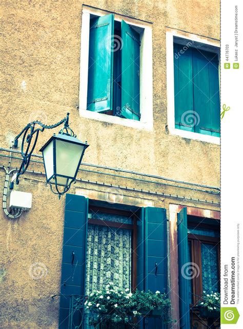 Traditional Window Of Typical Old Venice Building Stock Image Image
