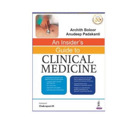An Insiders Guide To Clinical Medicine By Archith Boloor Prithvi